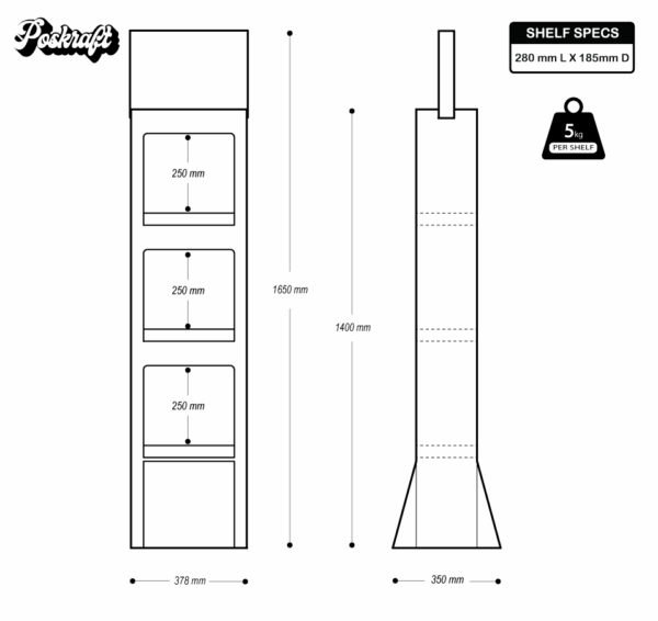 Double Sided Floor Stand