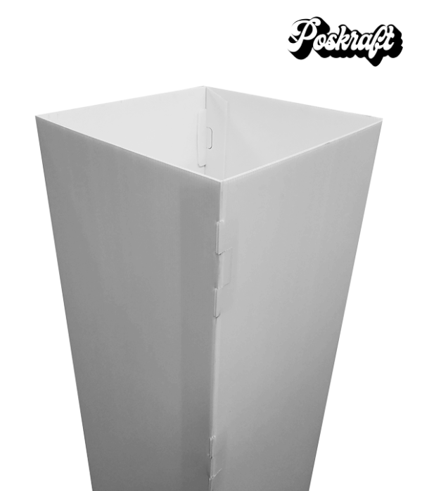 Square Bollard Cover with Enclosed Top