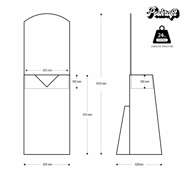 Dump Bin with Back Strut