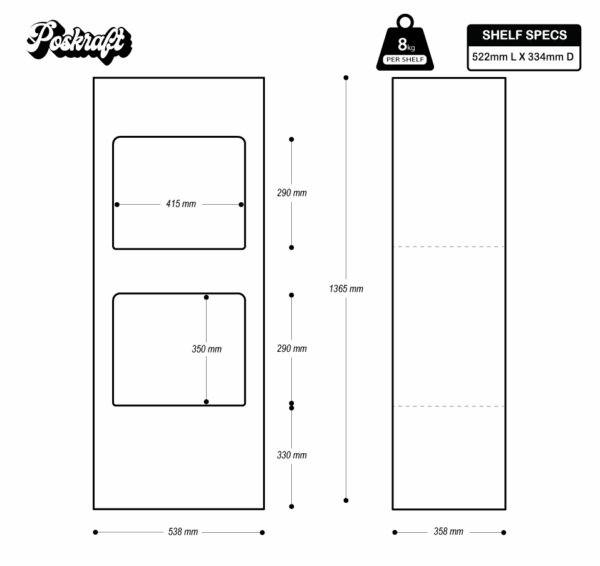 Open Double Sided Floor Stand