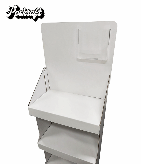 Budget 4 Shelf Floor Display with A5 Pocket