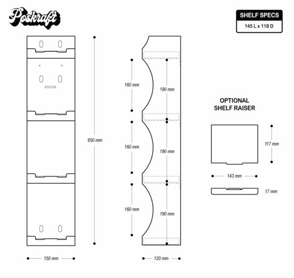 4 Shelf Polypropylene Hangsell