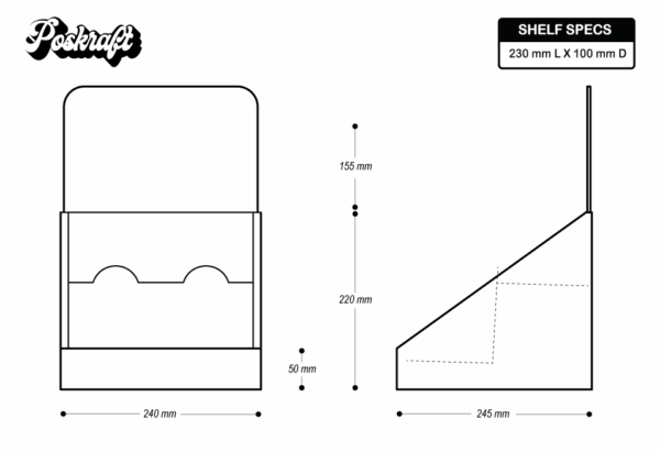 Two-Tier Counter Unit with Integrated Insert