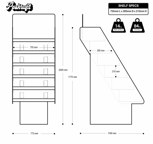 Gondola End with Shelf Lip