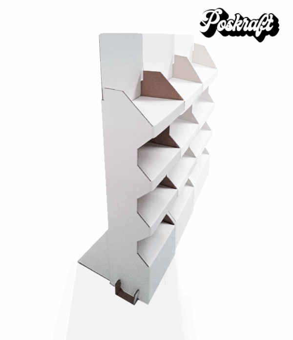 Modular Slanted 4 Shelf Floor Display