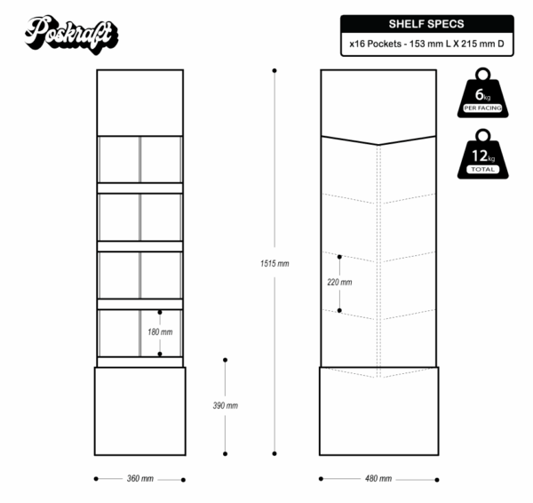 Double Sided DVD Floor Stand