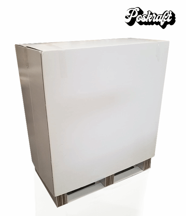 Narrow 4 Way Pallet Display with Cardboard Pallet