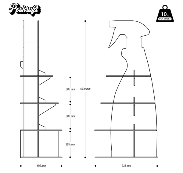 Spray Bottle Floor Stand