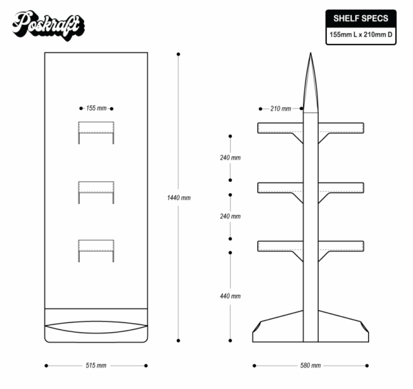 6 Tray - Double Sided Floor Stand