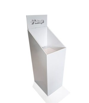 Dump Bin with Slanted Side Walls