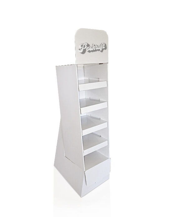 Inclined 5 Shelf Clip Floor Display