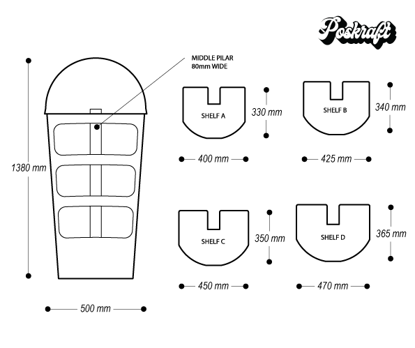 Contoured Display Tower