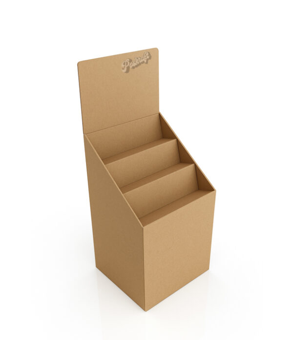 Tiered floor display unit