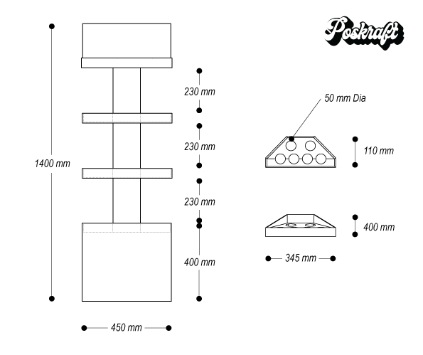 Modular Tiered Cardboard Display Stand