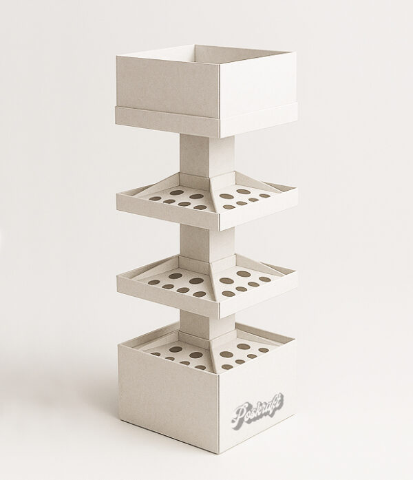 Modular Tiered Cardboard Display Stand