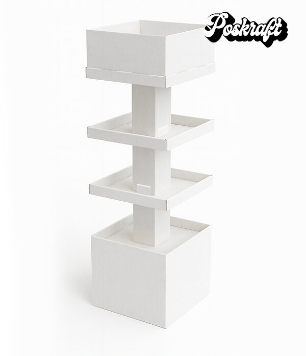 Modular Tiered Cardboard Display Stand
